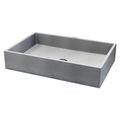 Product Image of Orvieto Concreto Stone 24" x 15" x 5" Rectangular Vessel Bathroom Sink (Gothic Gray)