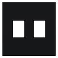 Product Image of Architectural 2 Gang Wall Plate for Nova T Dimmers and Switches, Matte Finish, VWP-2-BL, Black