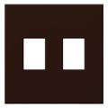 Product Image of Architectural 2 Gang Wall Plate for Nova T Dimmers and Switches, Matte Finish, Brown,