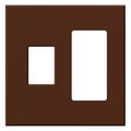 Product Image of Architectural 2 Gang Wall Plate for 1 Nova T Dimmer (Left), 1 Accessory (Right), Matte Finish, Sienna,