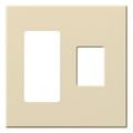 Product Image of Architectural 2 Gang Wall Plate for 1 Accessory (Left), 1 Nova T Dimmer (Right), Matte Finish, Beige,