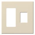 Product Image of Architectural 2 Gang Wall Plate for 1 Accessory (Left), 1 Nova T Dimmer (Right), Matte Finish, Light Almond,