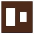 Product Image of Architectural 2 Gang Wall Plate for 1 Accessory (Left), 1 Nova T Dimmer (Right), Matte Finish, Sienna,