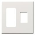 Product Image of Architectural 2 Gang Wall Plate for 1 Accessory (Left), 1 Nova T Dimmer (Right), Matte Finish, White,