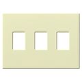 Product Image of Architectural 3 Gang Wall Plate for Nova T Dimmers and Switches, Matte Finish, VWP-3-AL, Almond