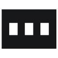 Product Image of Architectural 3 Gang Wall Plate for Nova T Dimmers and Switches, Matte Finish, VWP-3-BL, Black