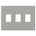 Product Image of Architectural 3 Gang Wall Plate for Nova T Dimmers and Switches, Matte Finish, VWP-3-GR, Gray