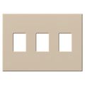 Product Image of Architectural 3 Gang Wall Plate for Nova T Dimmers and Switches, Matte Finish, VWP-3-TP, Taupe