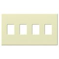 Product Image of Architectural 4 Gang Wall Plate for Nova T Dimmers and Switches, Matte Finish, VWP-4-AL, Almond