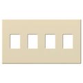 Product Image of Architectural 4 Gang Wall Plate for Nova T Dimmers and Switches, Matte Finish, VWP-4-BE, Beige