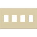 Product Image of Architectural 4 Gang Wall Plate for Nova T Dimmers and Switches, Matte Finish, VWP-4-IV, Ivory