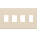 Product Image of Architectural 4 Gang Wall Plate for Nova T Dimmers and Switches, Matte Finish, Light Almond