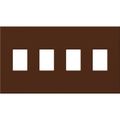 Product Image of Architectural 4 Gang Wall Plate for Nova T Dimmers and Switches, Matte Finish, VWP-4-Si, Sienna
