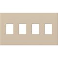 Product Image of Architectural 4 Gang Wall Plate for Nova T Dimmers and Switches, Matte Finish, VWP-4-TP, Taupe