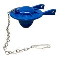 Product Image of 2" Blue Vinyl Toilet Flapper w/ 9" Stainless Steel Chain & Hook