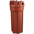 Product Image of 10" Full Flow Red Housing and Red Cap with 3/4" Port and Pressure Relief Valve