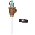 Product Image of 1" 40XL-4 Bronze Auto Reseating Temperature and Pressure Relief Valve, 4" Thermostat, w/ Discharge Line Flood Sensor (150 psi)