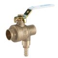 Product Image of 3/4" LFBRVM1 Sweat x Sweat x Barb Combination Ball Valve and Relief Valve, 125 PSI (Lead Free)
