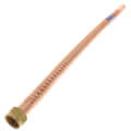 Product Image of 7/8" OD Copper Corrugated Hose WH Connector w/ 3/4" FIP x 3/4" Nom. M/F Sweat End Fittings (24" Length)