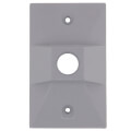 Product Image of Single Gang Weatherproof Rectangle Cover, 1/2" KO (Gray)