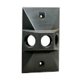 Product Image of Single Gang Weatherproof Rectangle Cover, 3 Holes, 1/2" KO (Bronze)