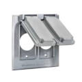 Product Image of Double Gang Weatherproof 15A Receptacle Switch Cover (Gray)