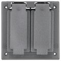 Product Image of Double Gang Weatherproof Duplex/GFCI Cover (Gray)