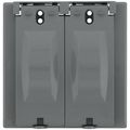 Product Image of Double Gang Weatherproof GFCI Cover (Gray)
