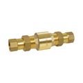 Product Image of 1/2" FIP Forged DZR Brass In-Line Spring Loaded Check Valve w/ Dual Union Ends (Lead Free)