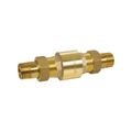 Product Image of 1-1/4" MIP Forged DZR Brass In-Line Spring Loaded Check Valve w/ Dual Union Ends (Lead Free)