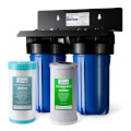 Product Image of 2 Stage Iron and Manganese Reducing Whole House Water Filter System w/ 10" x 4.5" Filters, 1" Ports