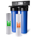 Product Image of 2 Stage Whole House Water Filter System w/ 20" x 4.5" Fine Sediment and Carbon Block Filters