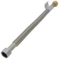 3/4" Push Fit x 3/4" FIP Corrugated Water Heater Connector, Lead Free (18" Length)