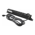 Product Image of 6 Outlets, 120 Volts, 15 Amps, 15 ft Cord, Power Outlet Strip, JO6B2B