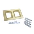 Product Image of Double-Gang Rectangular Carpet/Tile Flange for Omnibox and Modulink Floor Boxes (Brass)