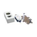 Product Image of 15A, 125V, NEMA 5-15R Duplex Grounding Receptacle & Box Fitting for 500 & 700 Raceways (Ivory)