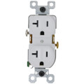 Product Image of Weather-Resistant Commercial Grade Duplex Receptacle, 2P, 20A, NEMA 5-20R - White (125V)