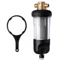 Product Image of 50 Micron Reusable Whole House Spin Down Sediment Water Filter w/ Flushable Prefilter Filtration, 1" MNPT, 3/4" FNPT (25 GPM)