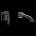 Product Image of Voss Matte Black One-Handle Non Diverter Tub Spout, WT691BL