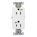 Product Image of Decora Weather and Tamper Resistant Heavy Duty Duplex Receptacle Outlet, NEMA 5-15R - White (20A, 125V)