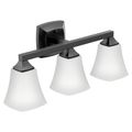 Product Image of Voss 3 Globe Bath Light, YB5163BL (Matte Black)