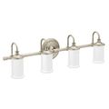 Product Image of Belfield 4 Globe Bath Light, YB6464BN (Brushed Nickel)