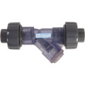 Product Image of 2" YS Series PVC True Union Y Strainer w/ Socket Ends, FPM O-ring (Clear)