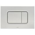 Product Image of Dual Flush Rectangle Push Button Plate For Select Duofit In-wall Tank Unit, Matte Silver - YT920#MS