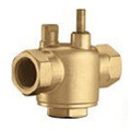 Product Image of Z-One 1/2" NPT, 3-Way Diverting Brass Valve Body, 30 PSI (3.5 Cv)