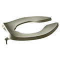 Product Image of Elongated Open Front Commercial Extra Heavy Duty Toilet Seat with Anti-Microbial (Premium White)