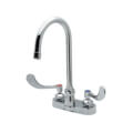 Product Image of 1.5 GPM 4" AquaSpec Gooseneck Faucet w/ 5-3/8" Spout, 4" Wrist Blade Handles, Lam. Flow Ctrl (Lead Free)
