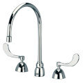 Product Image of 6" Sink Faucet w/ 8" Gooseneck and 4" Wrist Blade Handles