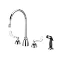 Product Image of AquaSpec Faucet w/ 8" Gooseneck and 4" Wrist Blade Handles and Hose Spray