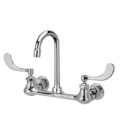 Product Image of AquaSpec Wall-Mount Gooseneck Faucet w/ 0.5 GPM Aerator, 3.5" Spout," 4" Wrist Blade Handles